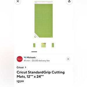 NWT Cricut Green StandardGrip Cutting Mat